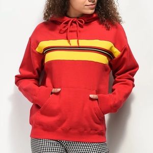 Zine Clouis Inset Taped Tango Red & Lemon Zumiez Hoodie